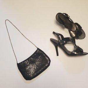 Indeed black metallic dressy bag